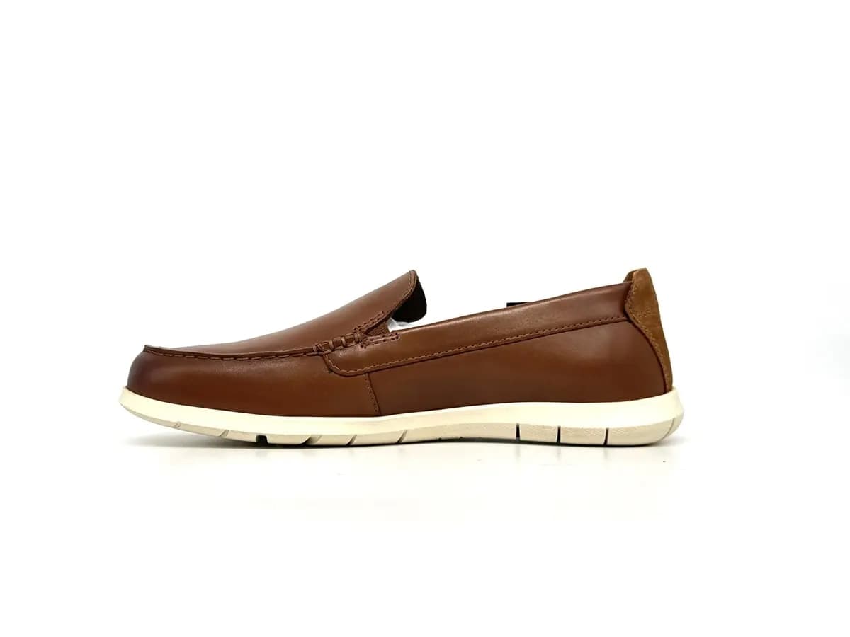 Clarks mocassino uomo Flexway Step pelle marrone - 5
