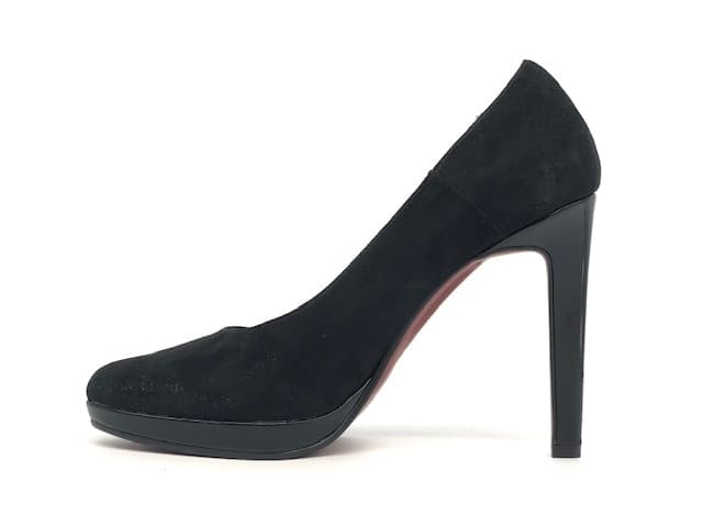 STUDIO VENICE Décolleté alto ecopelle scamosciata nera - 5