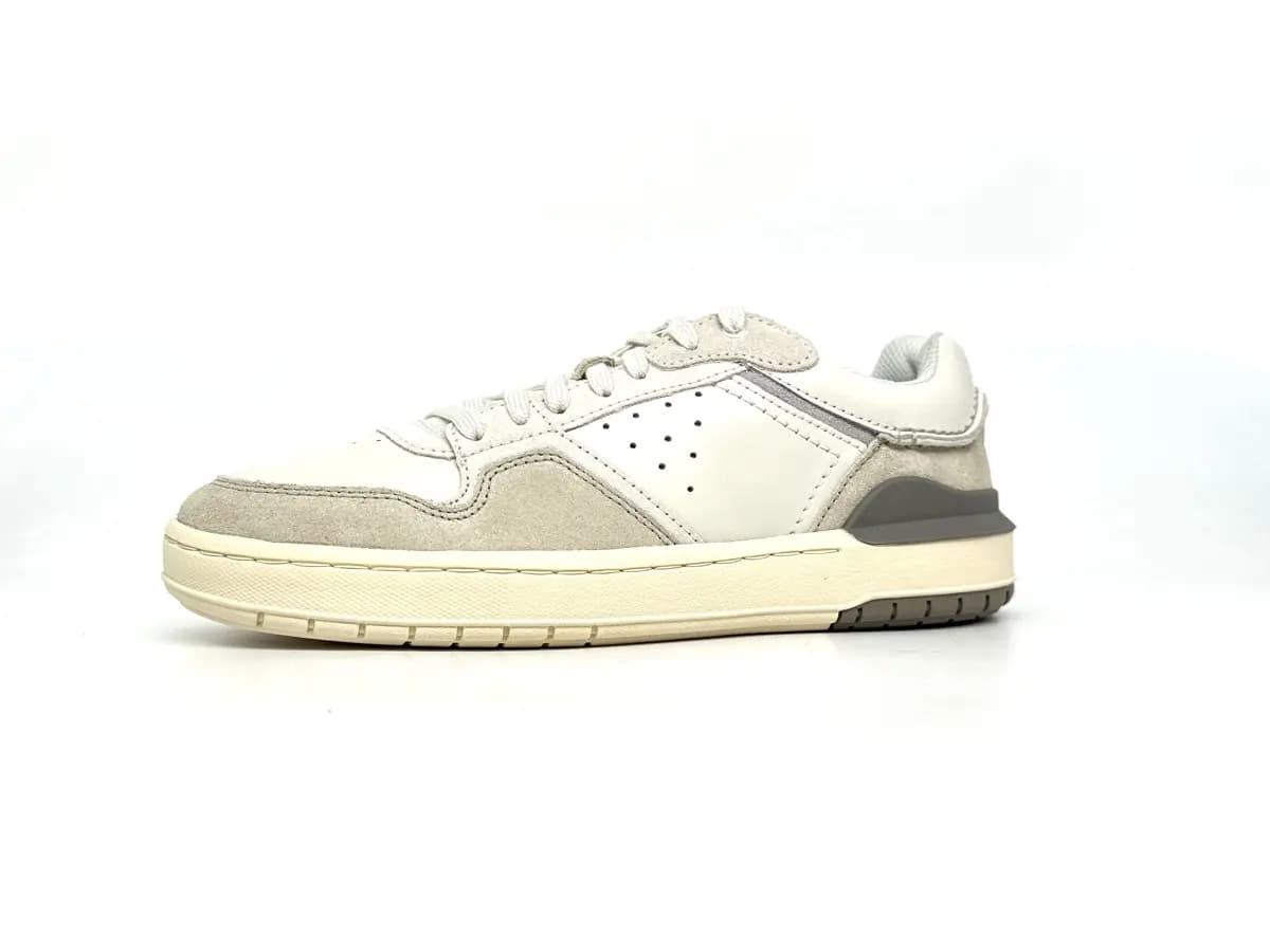 Clarks sneaker uomo Courtlite2 Lo pelle bianco beige - 7