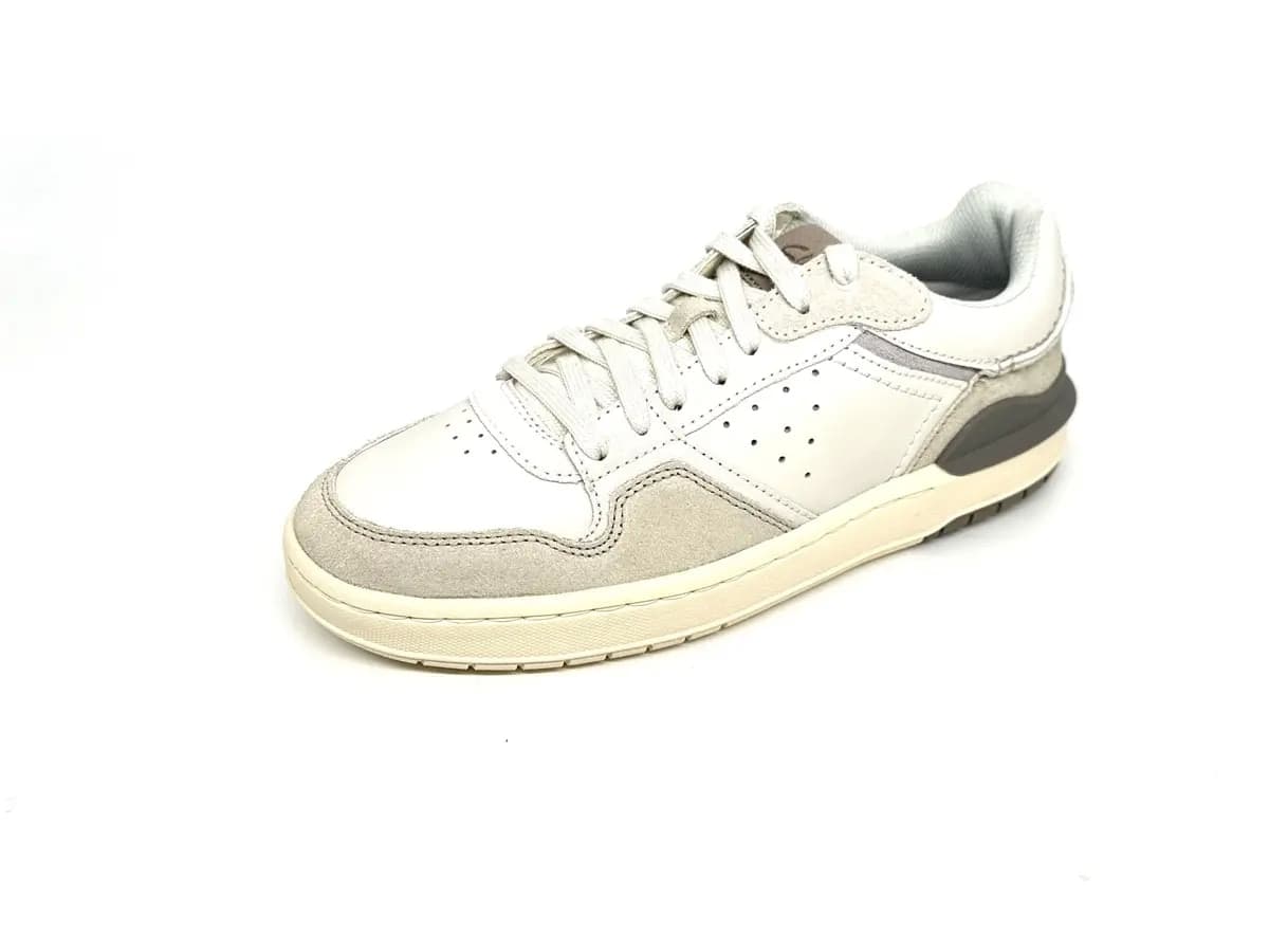 Clarks sneaker uomo Courtlite2 Lo pelle bianco beige - 4