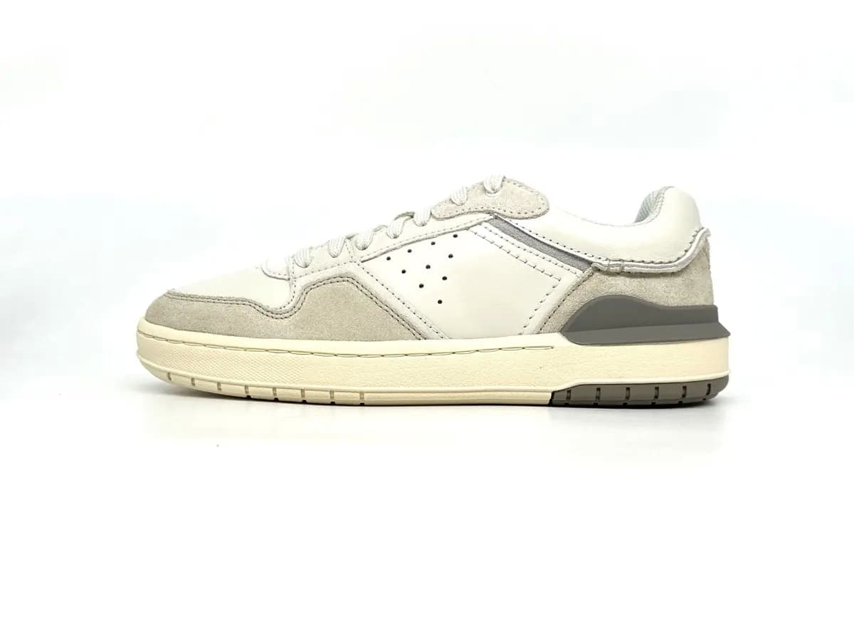Clarks sneaker uomo Courtlite2 Lo pelle bianco beige - 5