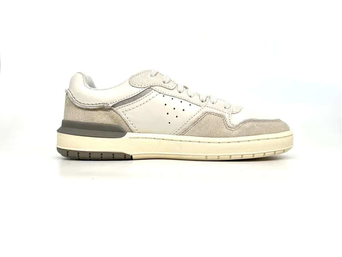 Clarks sneaker uomo Courtlite2 Lo pelle bianco beige - 6