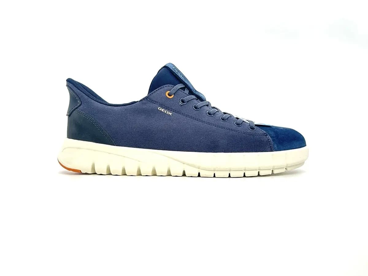 Geox sneaker uomo Flextride Plus slip on blu plantare traspirante - 3