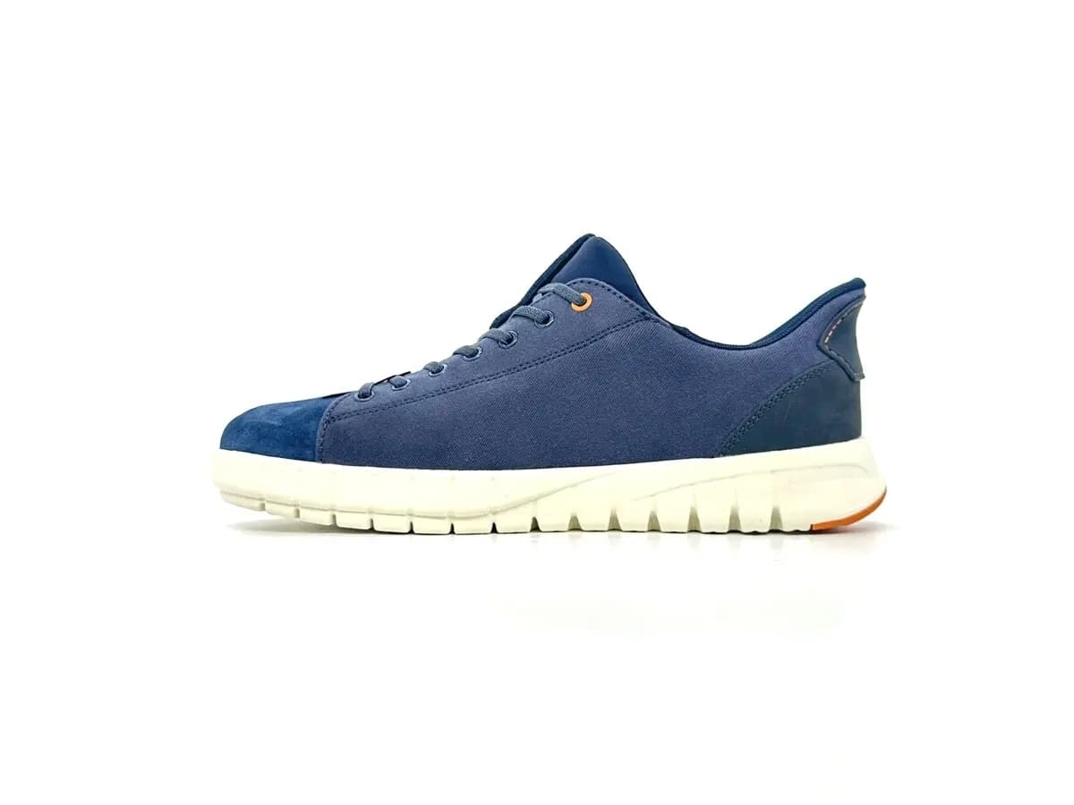 Geox sneaker uomo Flextride Plus slip on blu plantare traspirante - 4