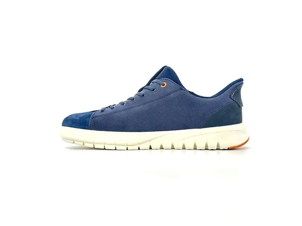 Geox sneaker uomo Flextride Plus slip on blu plantare traspirante - 4