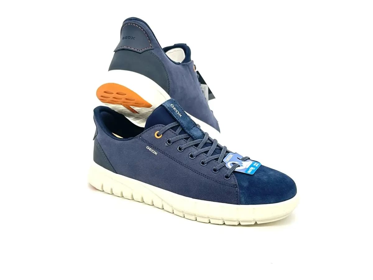Geox sneaker uomo Flextride Plus slip on blu plantare traspirante - 6
