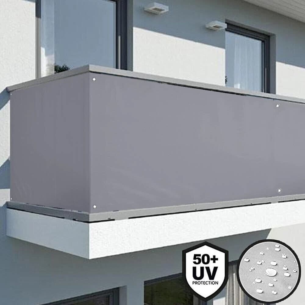 TELO COPERTURA RINGHIERA BALCONE GRIGIO 85X500CM FRANGIVISTA PROTEZIONE VENTO POLIETILENE - 10