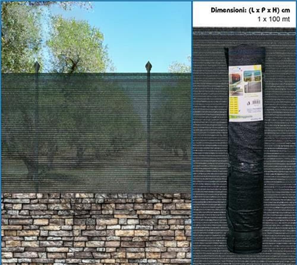 RETE OMBREGGIANTE FRANGIVISTA ROTOLO 1X100MT GRN41 PER RECINZIONI GIARDINI BALCONI 806132 - 2