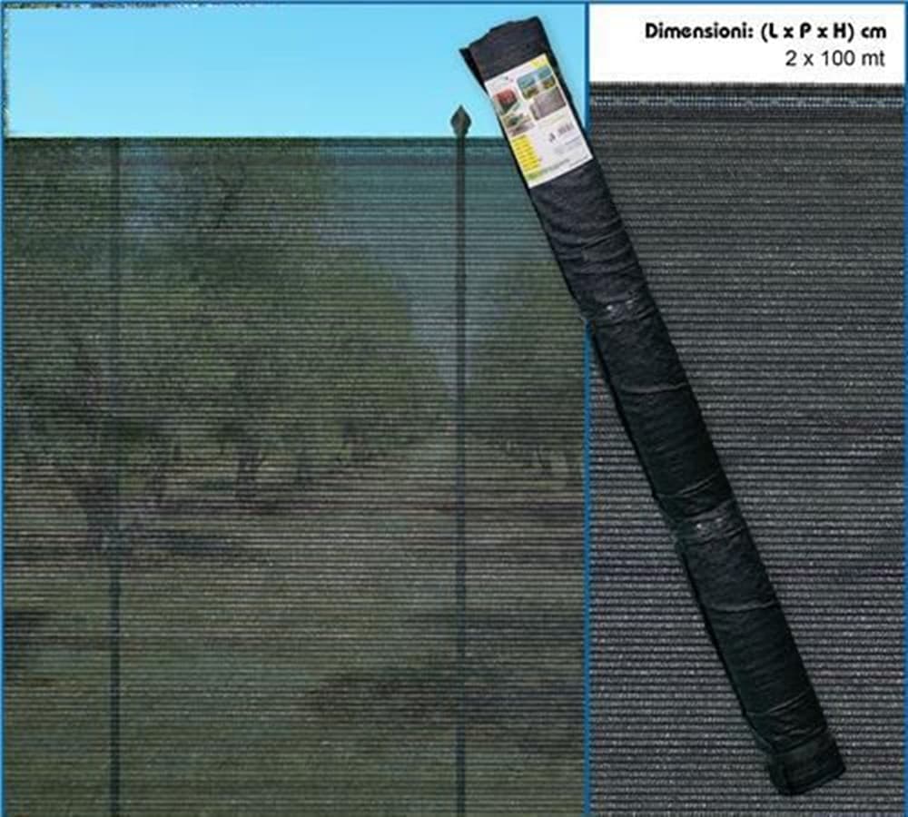 RETE OMBREGGIANTE FRANGIVISTA SPESSA ROTOLO 2X100MT GRN45 PER RECINZIONI GIARDINI 240547 - 2