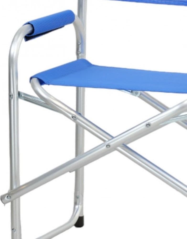 SEDIA REGISTA IN ALLUMINIO TESSUTO OXFORD PIEGHEVOLE CON BRACCIOLI BLU CAMPEGGIO 512027 - 3