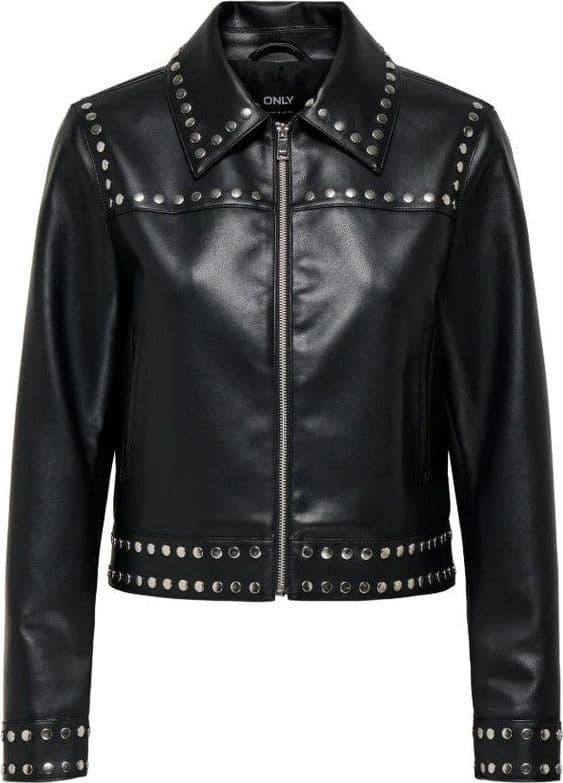 Giacca Only Maxime Faux LTHR JKT Black - 3