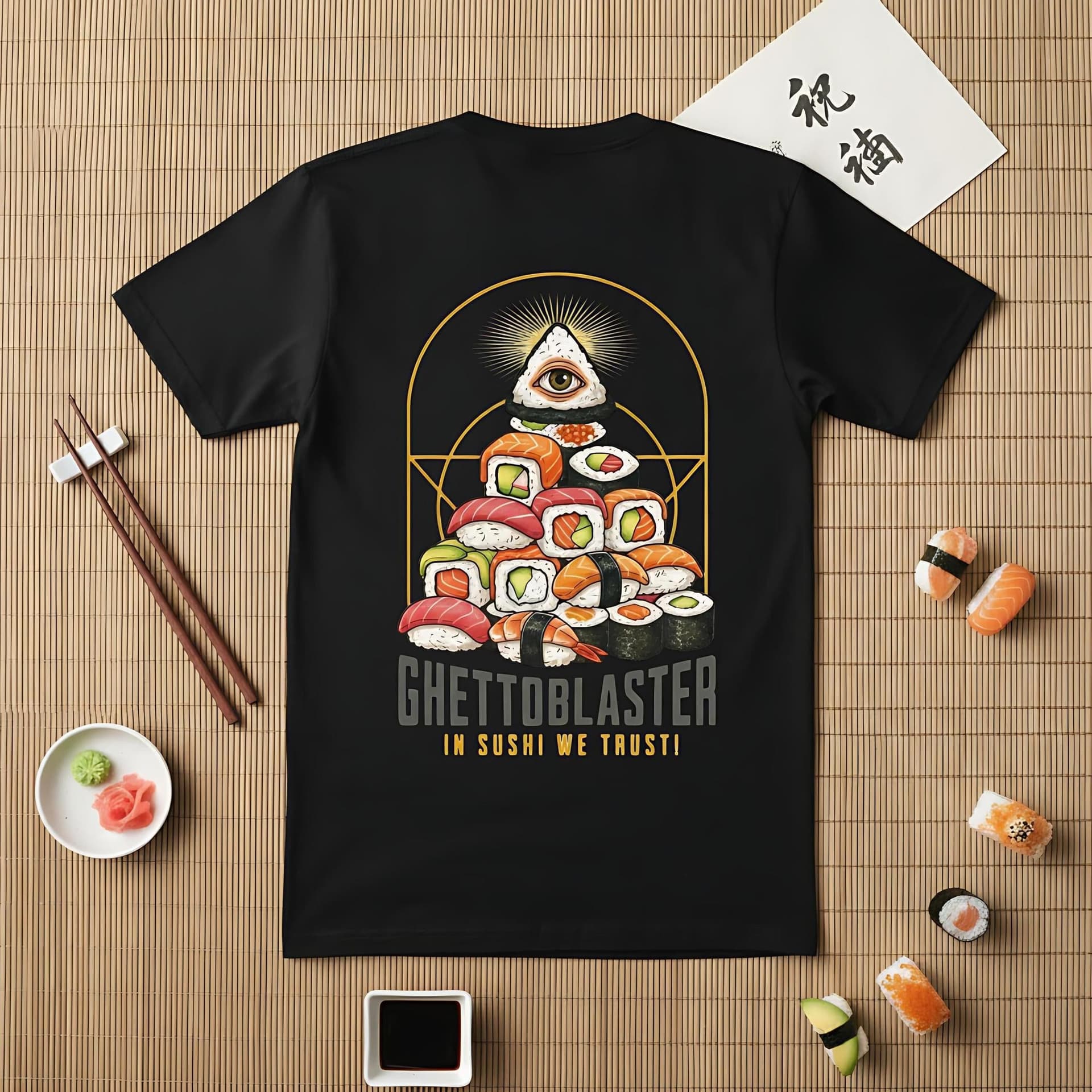 T-shirt Ghettoblaster Sushi Trust black - 7