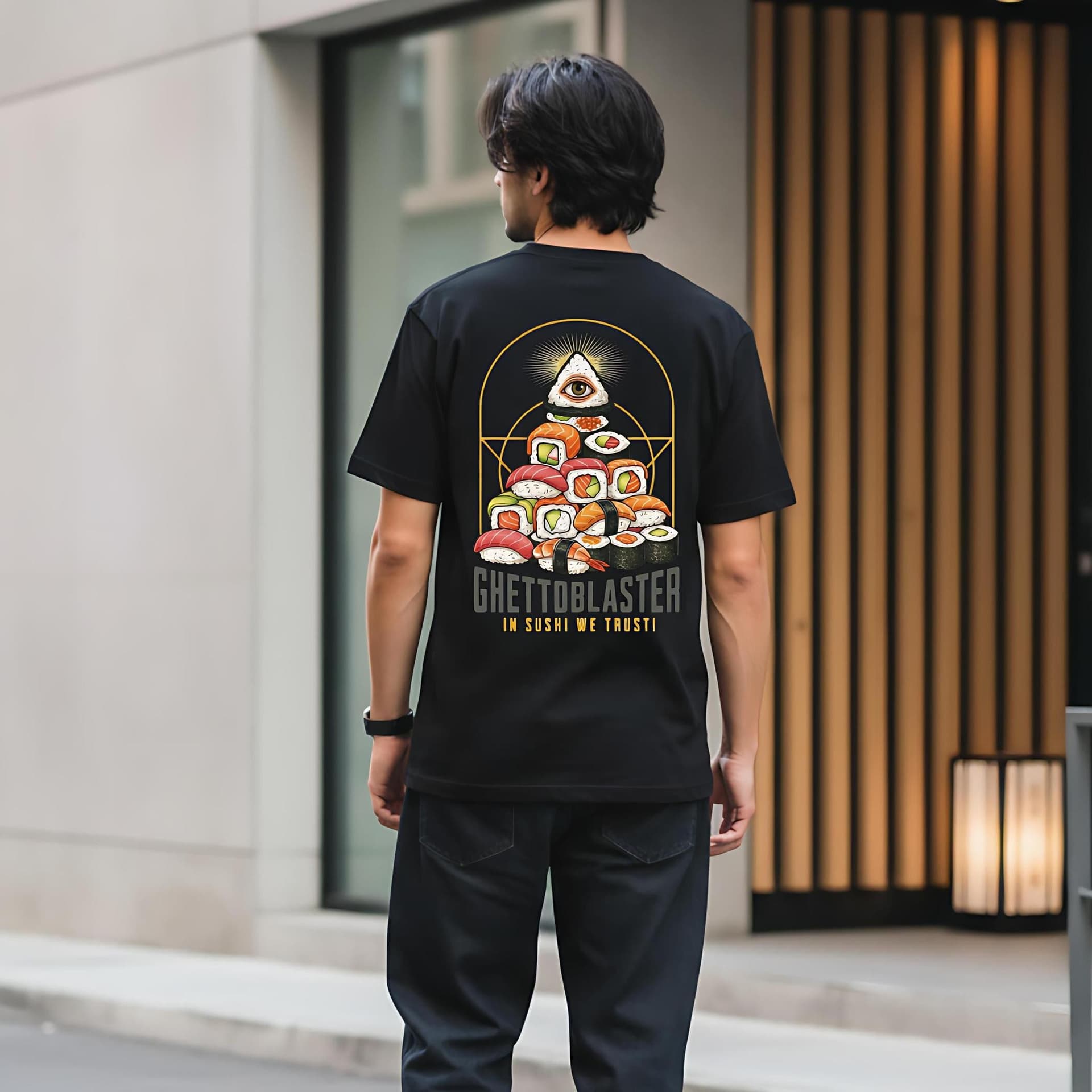 T-shirt Ghettoblaster Sushi Trust black - 4