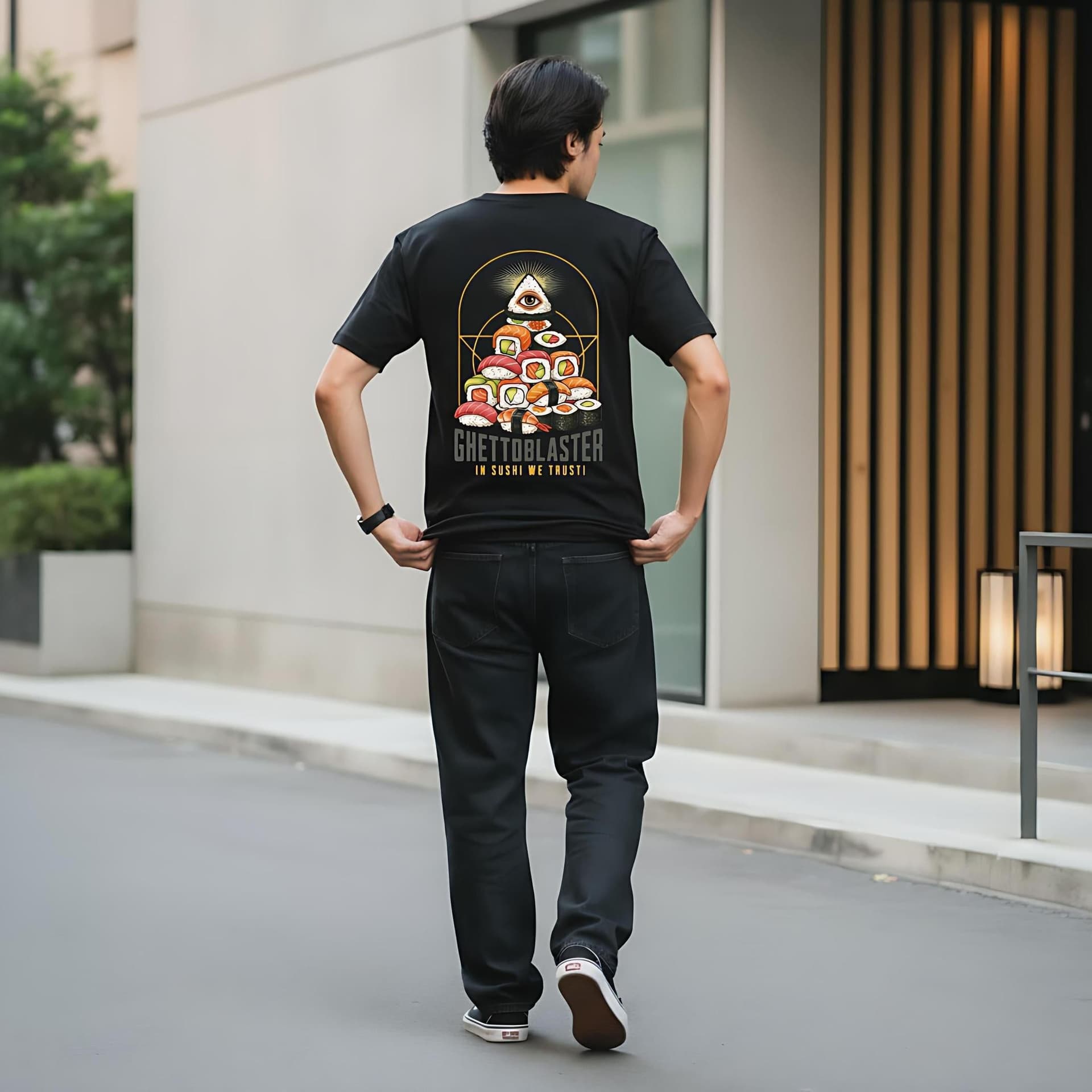 T-shirt Ghettoblaster Sushi Trust black - 5