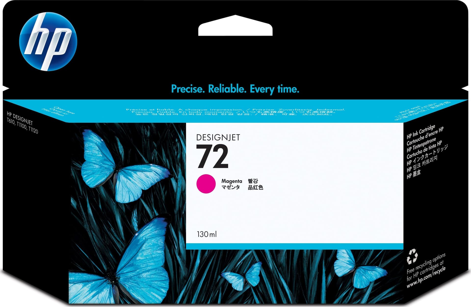 130ml Dye Magent for HP Designjet T1100,T1200,T1300,T230072 - 2