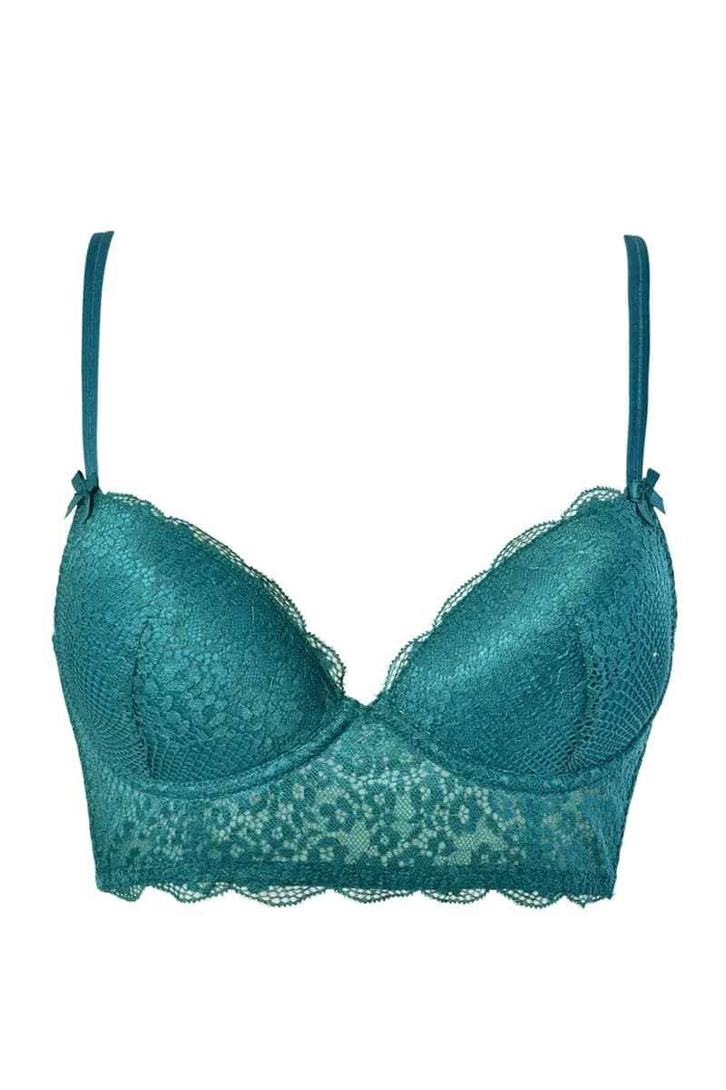 VERDISSIMA | Top imbottito con ferretto Lace Animalier - 2
