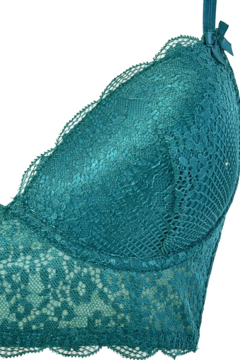 VERDISSIMA | Top imbottito con ferretto Lace Animalier - 4