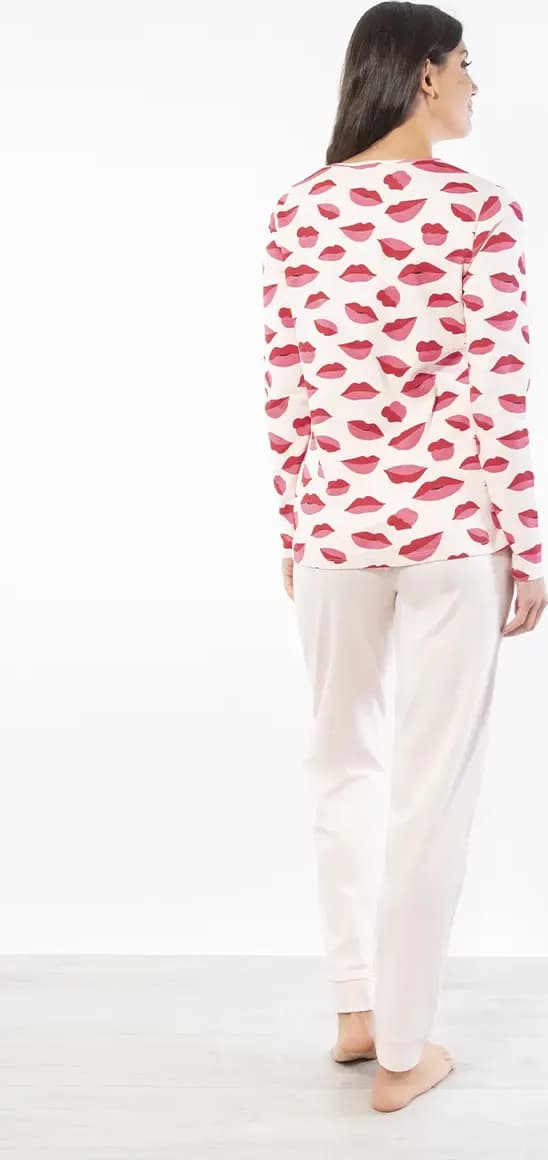 VERDISSIMA | Pigiama maglia girocollo e pantalone polsini Kisses - 2