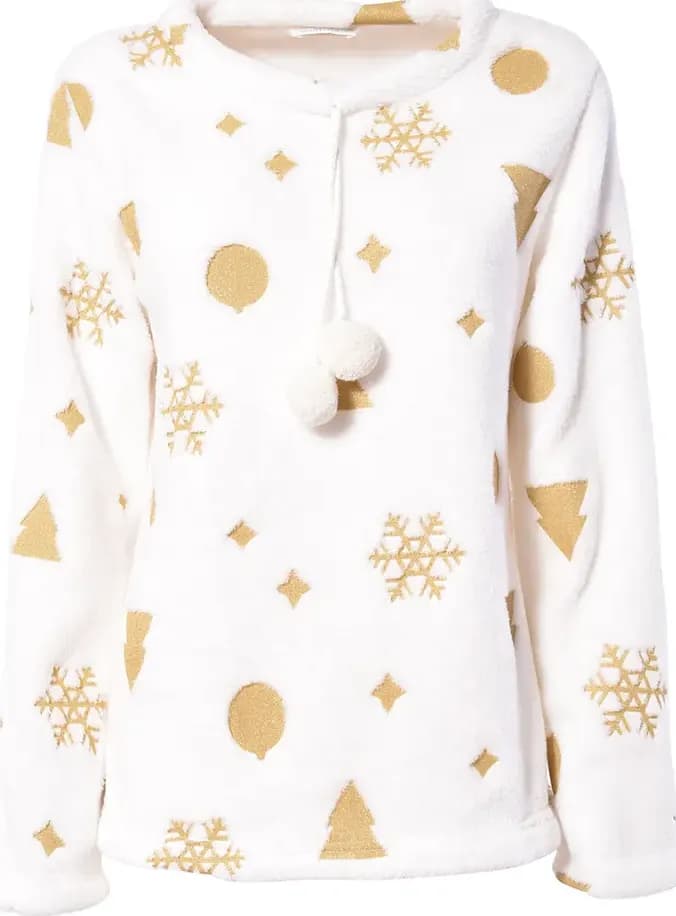 VERDISSIMA | Pigiama maglia girocollo e pantalone polsini Glitter Noel - 2