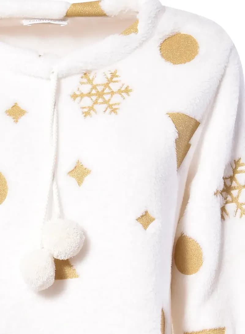 VERDISSIMA | Pigiama maglia girocollo e pantalone polsini Glitter Noel - 4