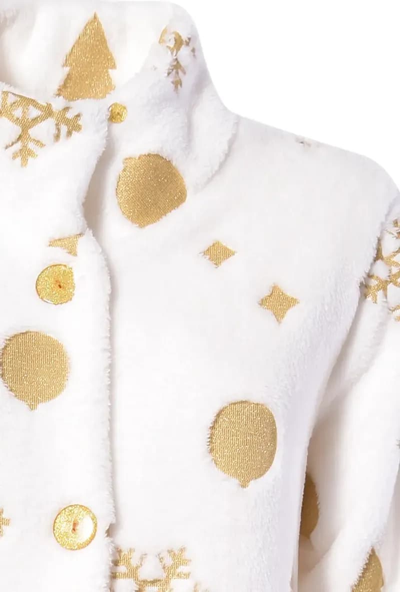 VERDISSIMA | Vestaglia con tasche e bottoni Glitter Noel - 3