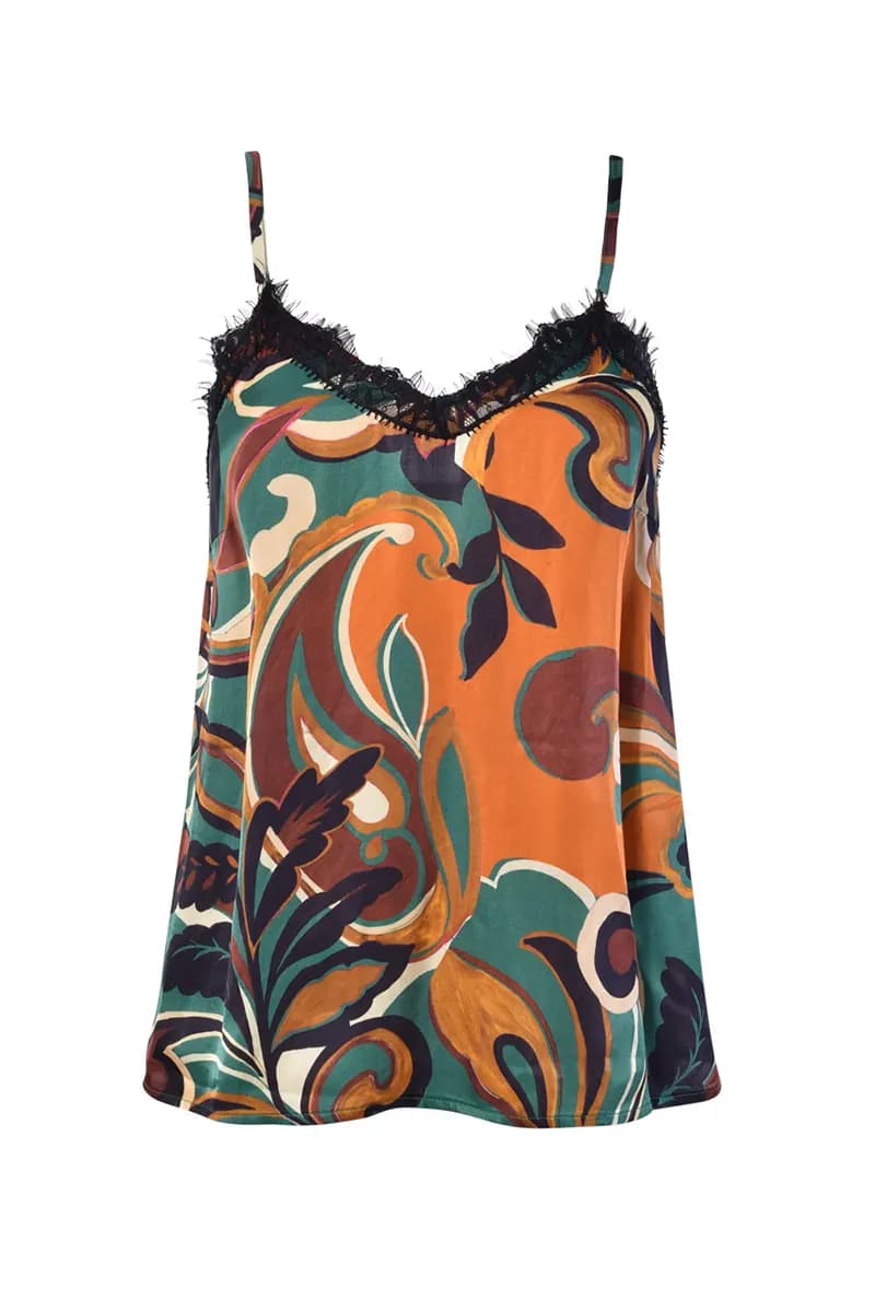 VERDISSIMA | Top spallina sottile Satin - 2