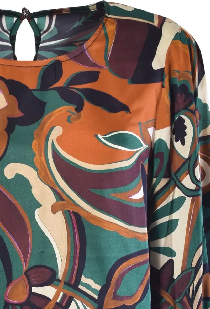 VERDISSIMA | Blusa girocollo manica lunga Satin - 3