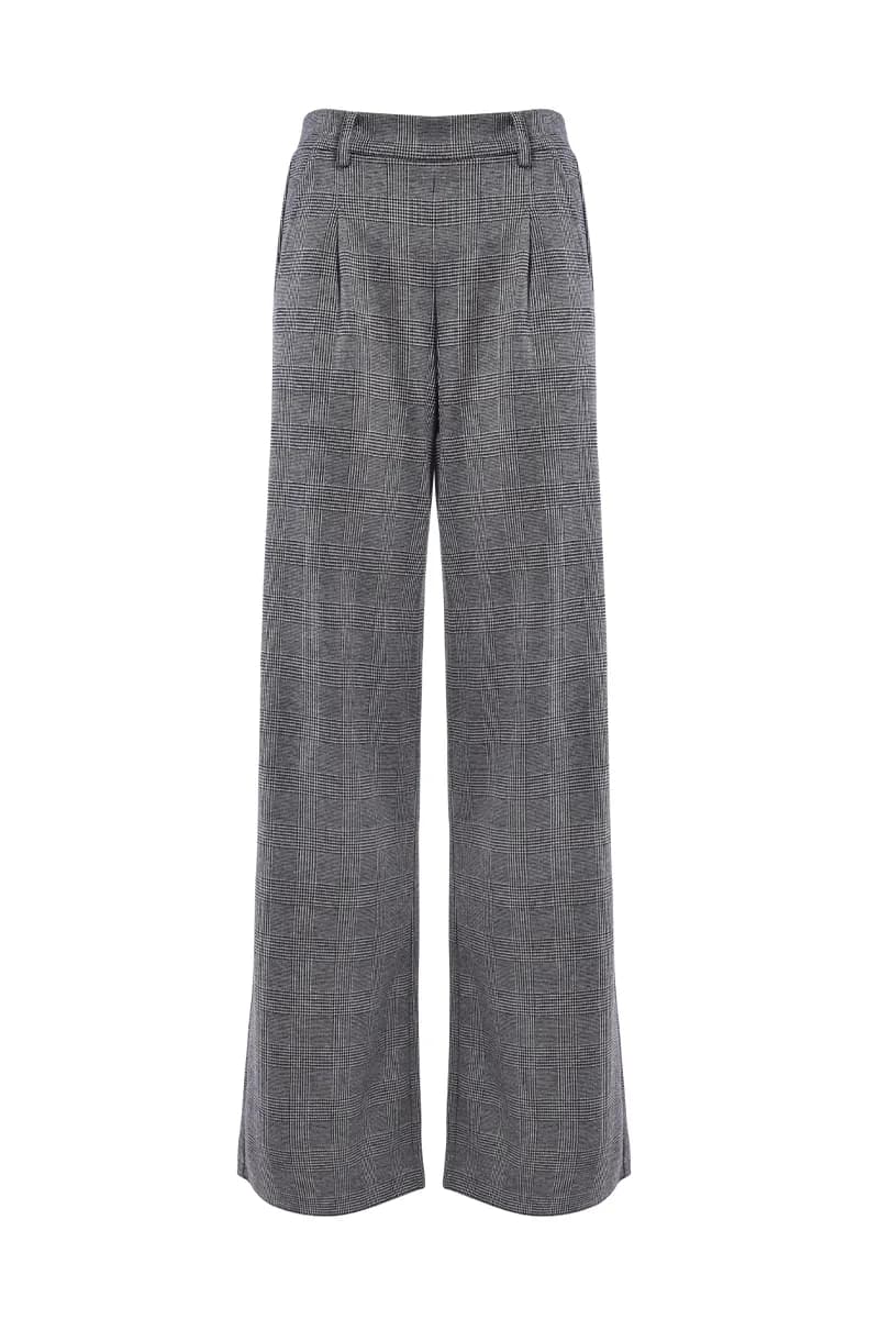 VERDISSIMA | Pantalone palazzo con tasche Maglieria Jacquard - 2