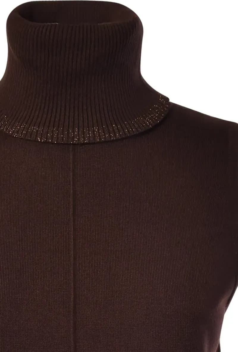 VERDISSIMA | Maglia lupetto smanicata Maglia Rasata - 3
