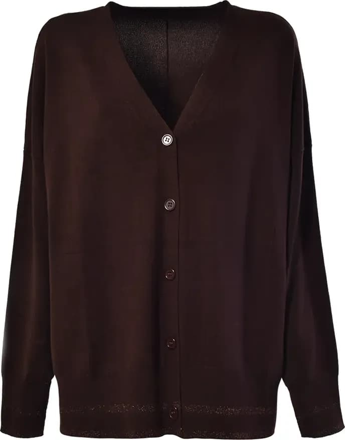 VERDISSIMA | Cardigan con bottoni Maglia Rasata - 1