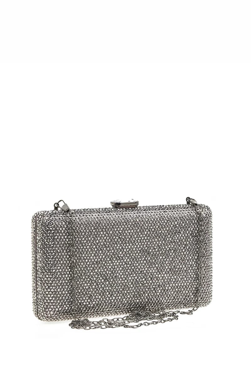 VERDE FASHION | Pochette modello clutch con strass - 5