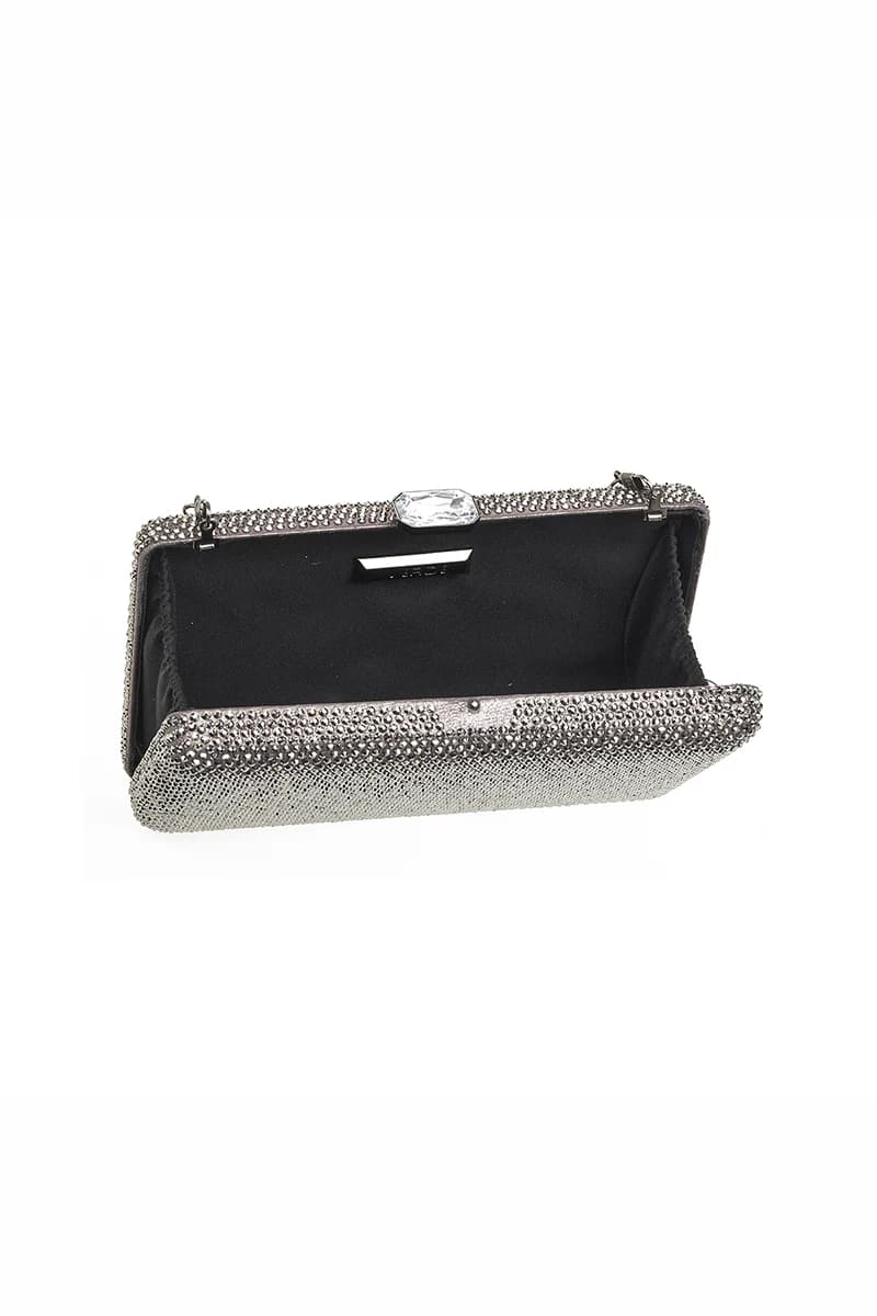 VERDE FASHION | Pochette modello clutch con strass - 3