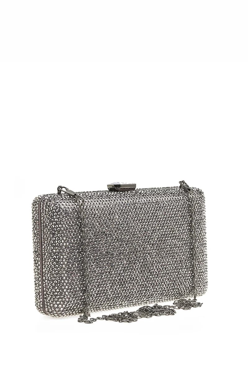 VERDE FASHION | Pochette modello clutch con strass - 4