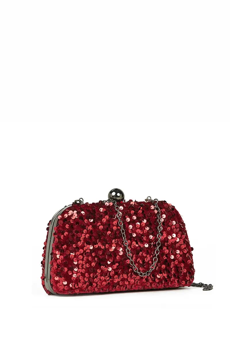 VERDE FASHION | Pochette modello clutch con paillettes - 14