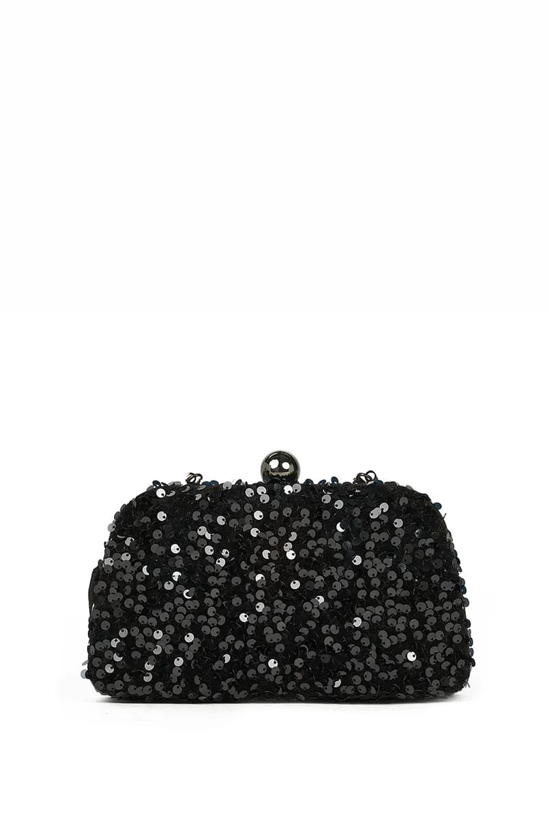VERDE FASHION | Pochette modello clutch con paillettes - 2
