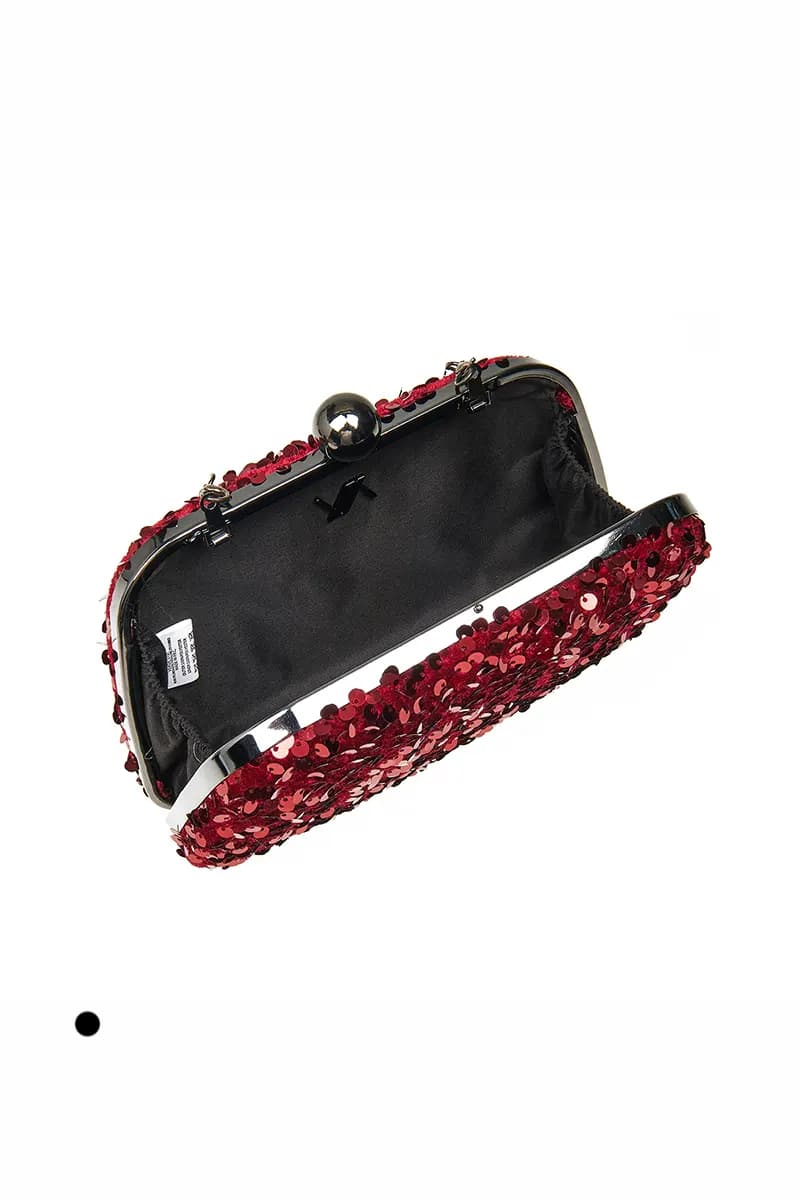 VERDE FASHION | Pochette modello clutch con paillettes - 12