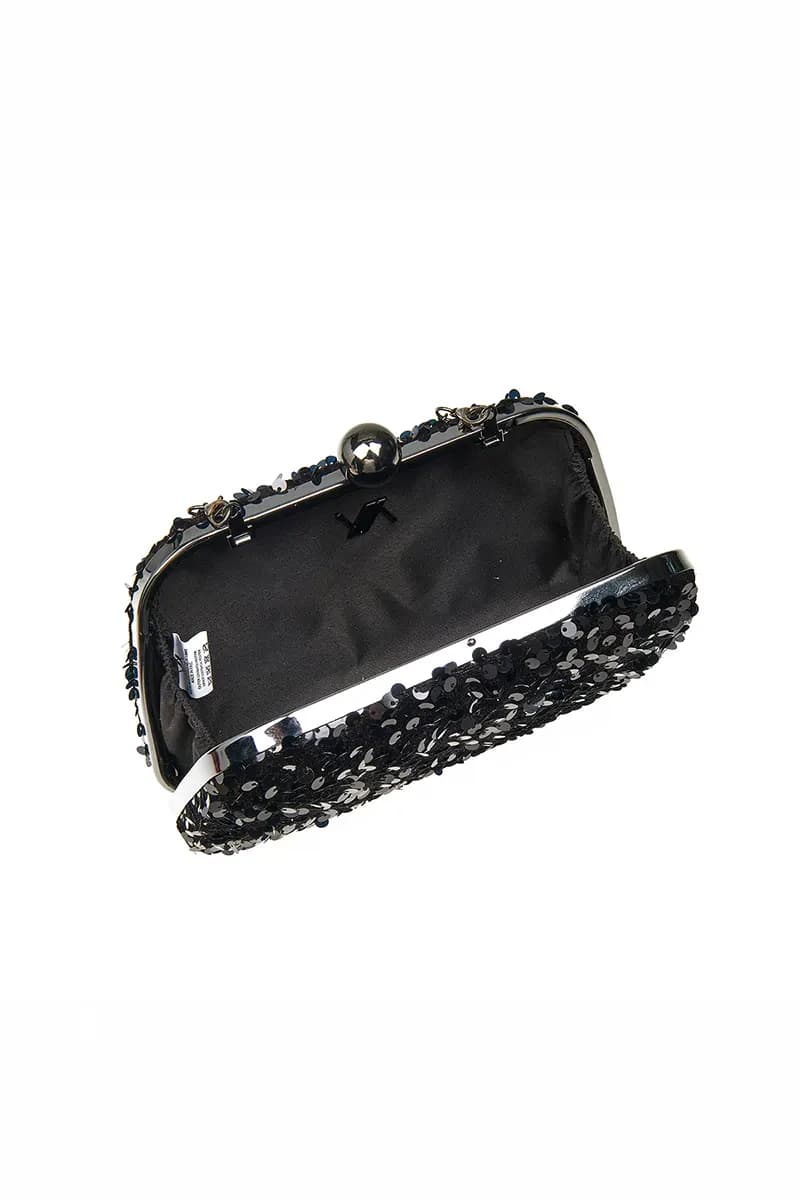 VERDE FASHION | Pochette modello clutch con paillettes - 3