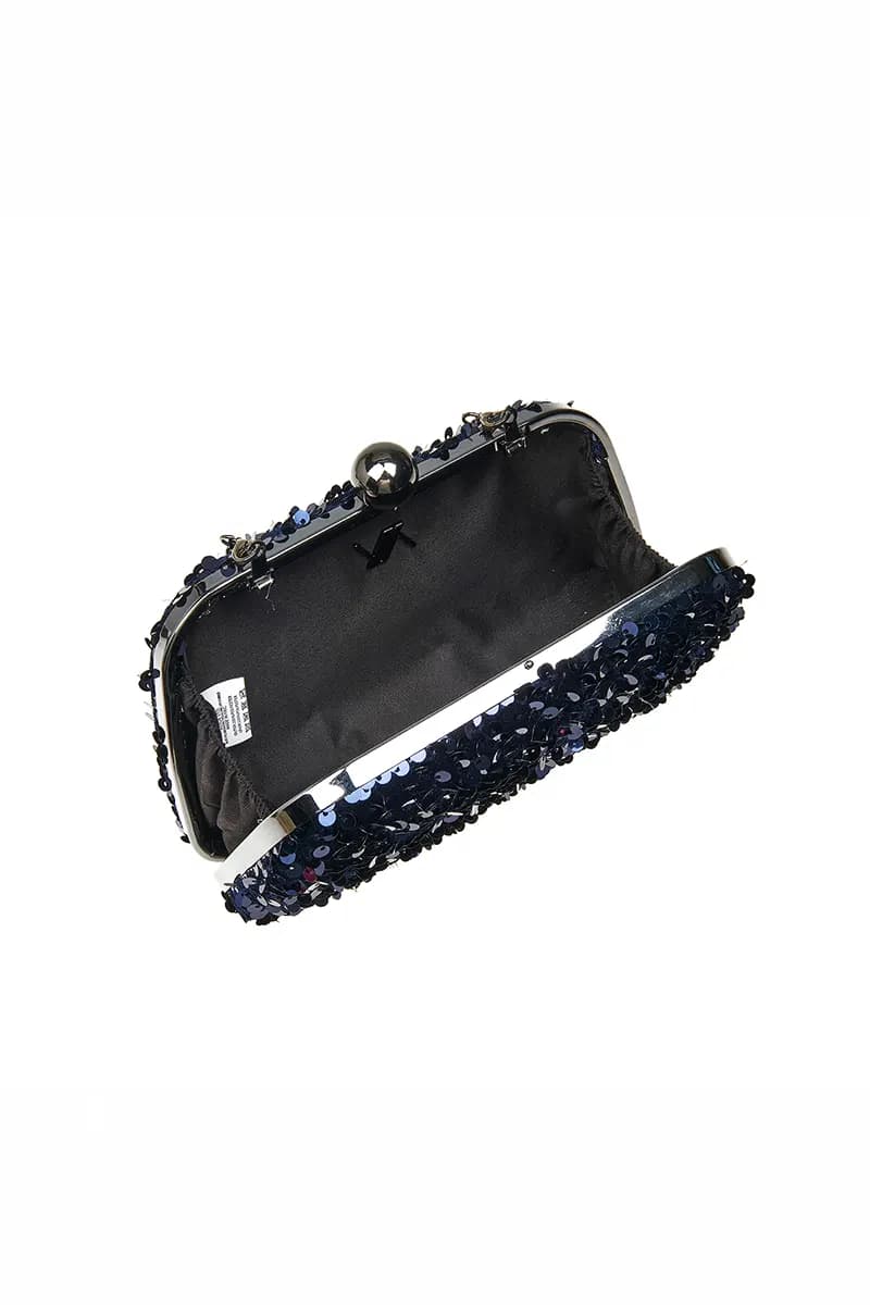VERDE FASHION | Pochette modello clutch con paillettes - 6