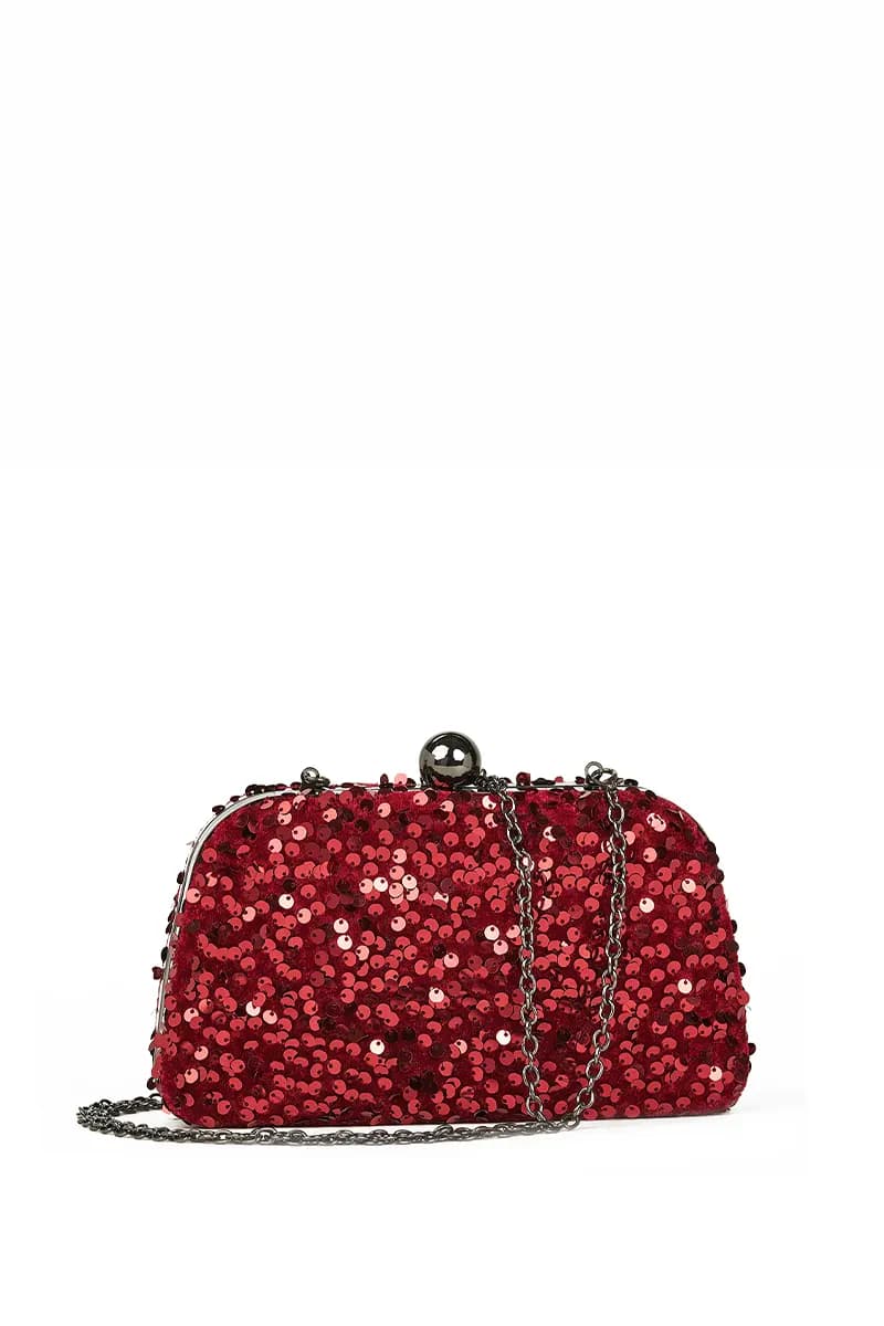 VERDE FASHION | Pochette modello clutch con paillettes - 10