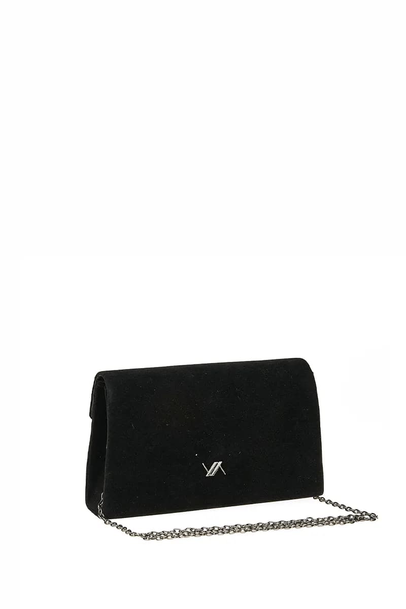 VERDE FASHION | Pochette scamosciata con pattina - 2