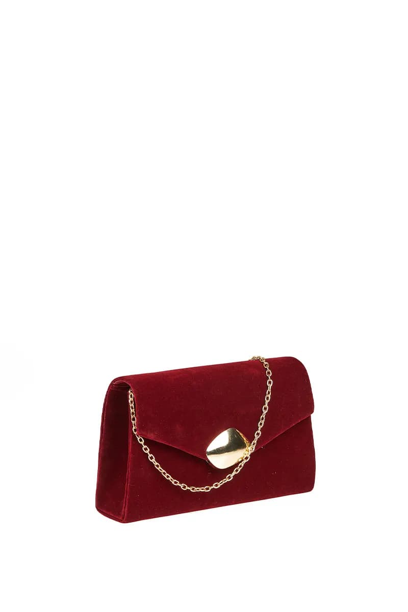 VERDE FASHION | Pochette scamosciata con pattina - 11