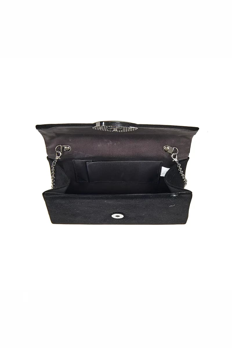 VERDE FASHION | Pochette scamosciata con pattina - 4