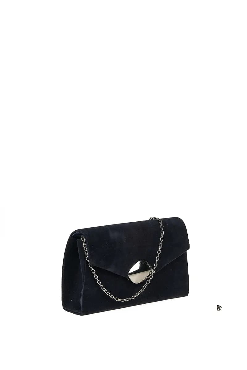 VERDE FASHION | Pochette scamosciata con pattina - 7