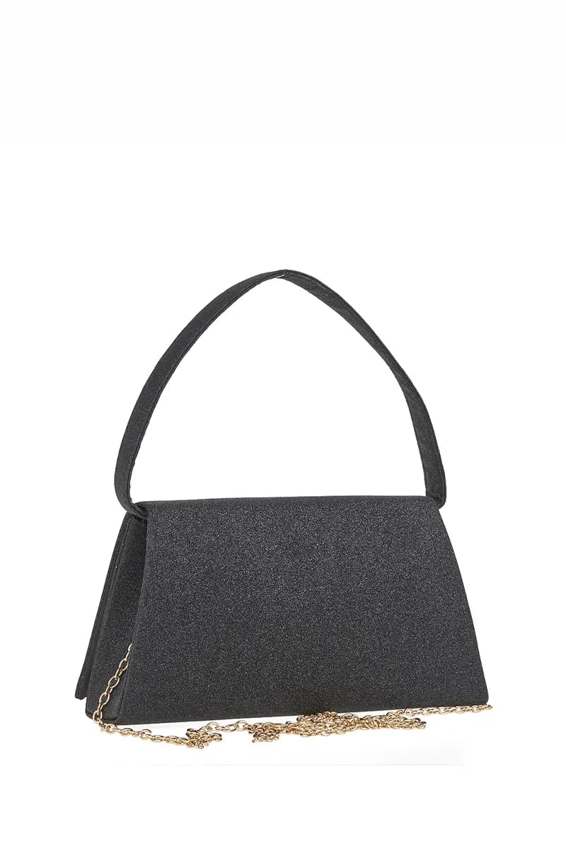 VERDE FASHION | Pochette lurex con pattina e strass - 6