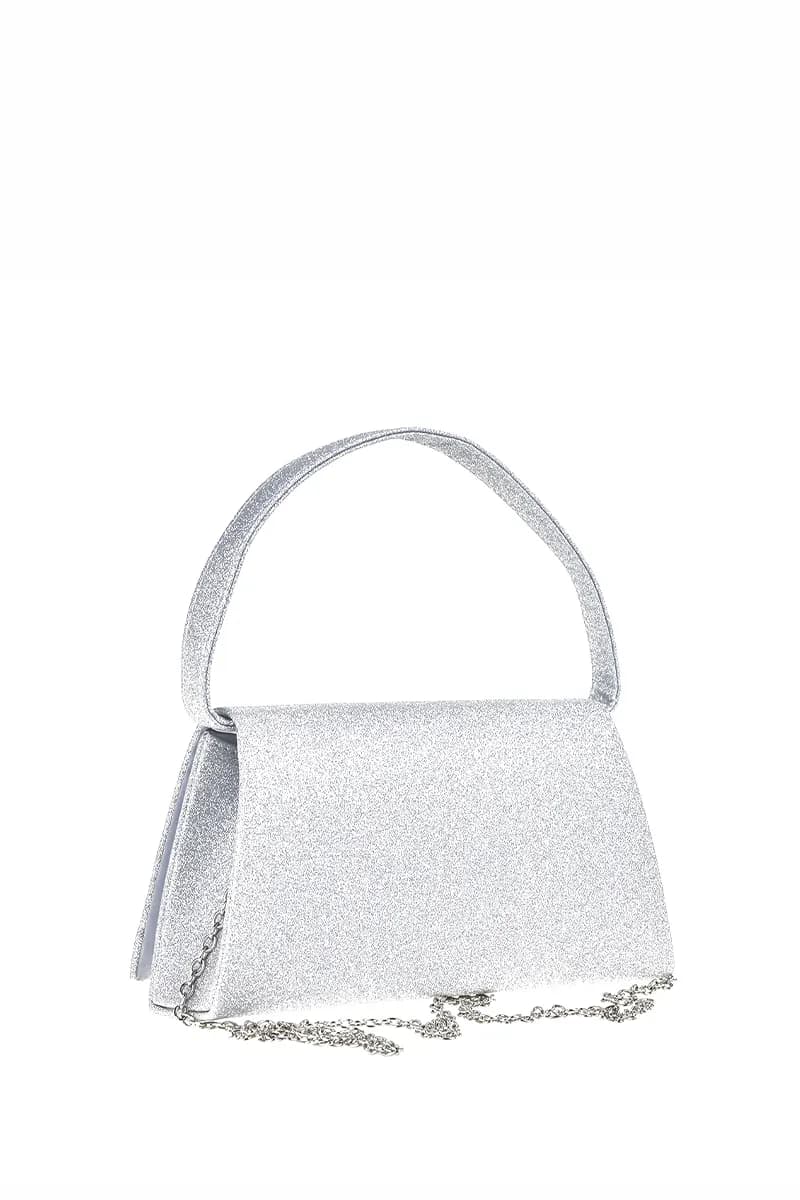 VERDE FASHION | Pochette lurex con pattina e strass - 10