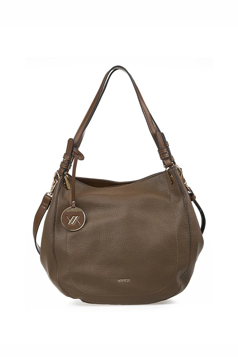 VERDE FASHION | Borsa a spalla morbida tre scomparti - 14