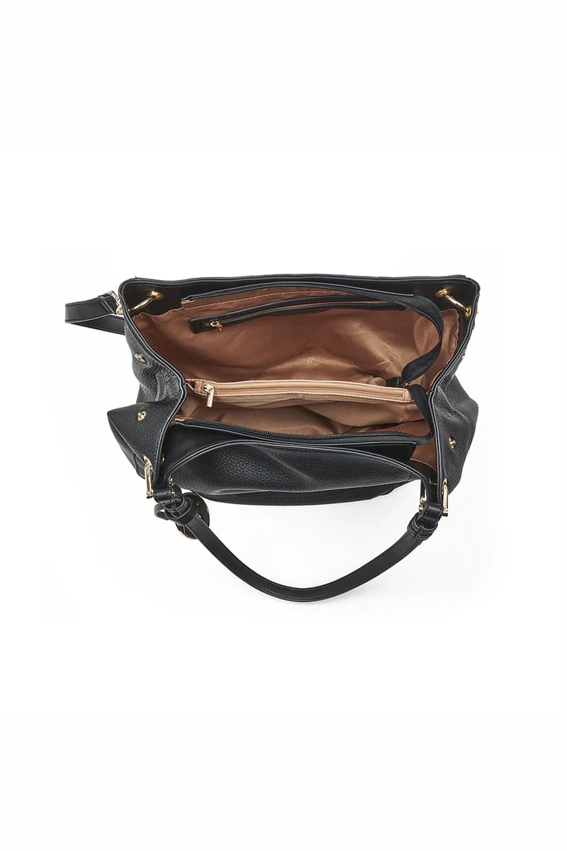 VERDE FASHION | Borsa a spalla morbida tre scomparti - 8