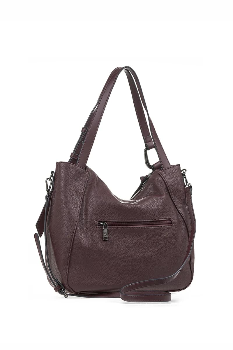 VERDE FASHION | Borsa a spalla morbida chiusura zip - 2
