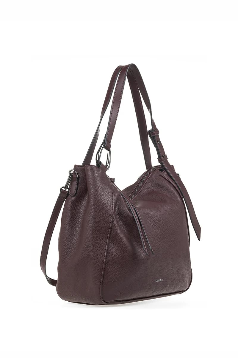 VERDE FASHION | Borsa a spalla morbida chiusura zip - 3