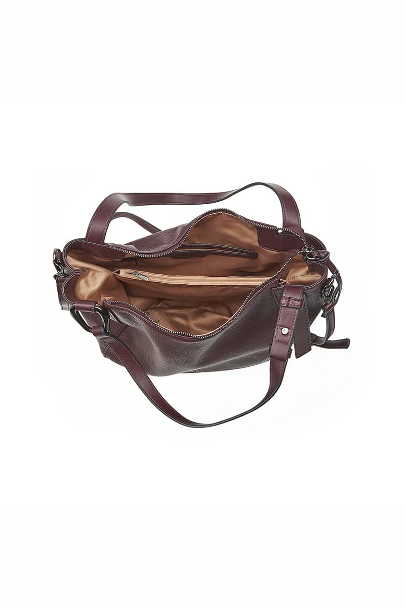 VERDE FASHION | Borsa a spalla morbida chiusura zip - 4